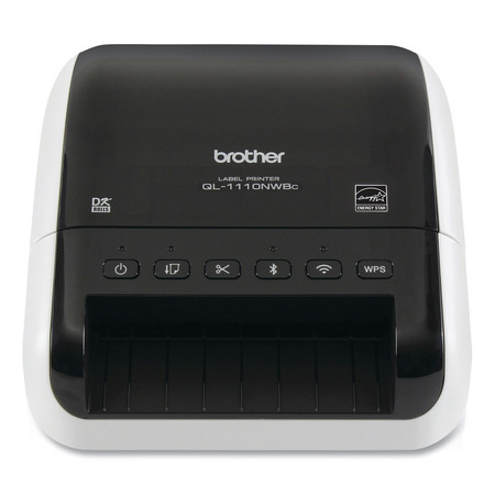 BROTHER QL-1110NWBC Wide Format Professional Label Printer, 69 Labels/min Print Speed, 5.9 x 6.7 x 8.7 QL1110NWBC